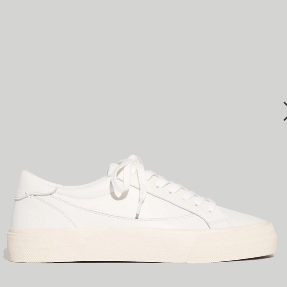 Madewell Unisex Leather Sidewalk Low-Top Sneakers - color: Pale Parchment - Picture 3 of 11